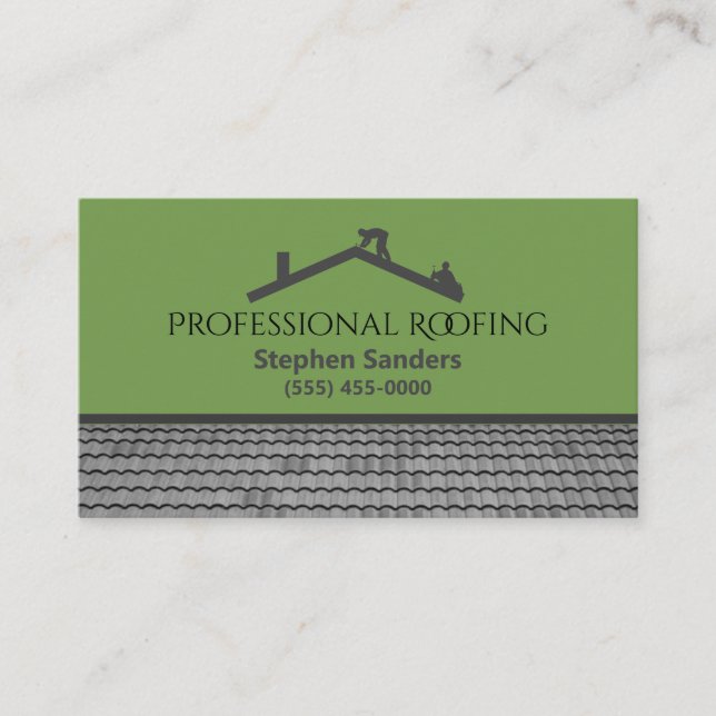 Carte De Visite Société de construction de toitures professionnell (Devant)