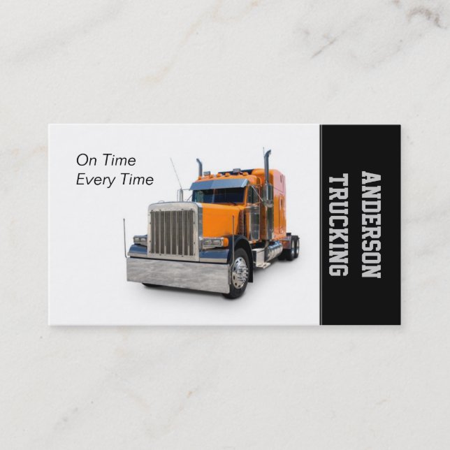 Carte De Visite Société de livraison de semi-camions (Devant)