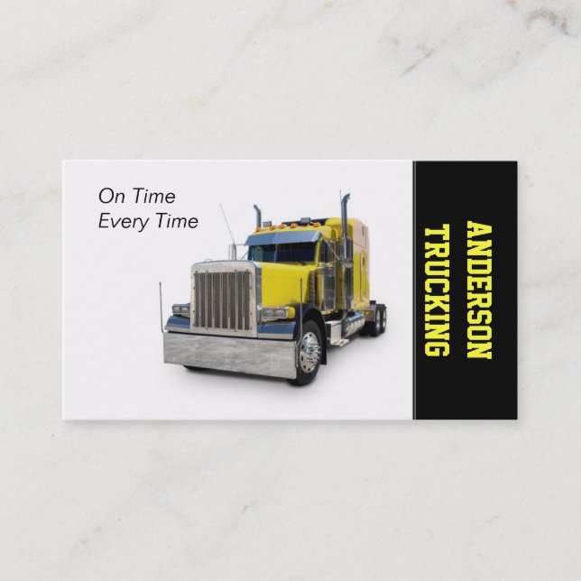 Carte De Visite Société de livraison de semi-camions (Devant)