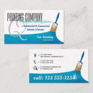 Carte De Visite Société de peinture Sky Blue professionnel