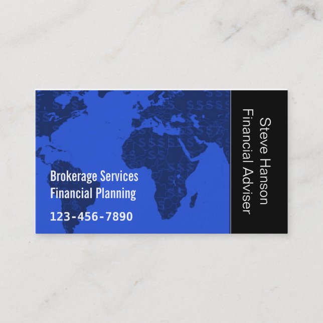 Carte De Visite Société de services financiers (Devant)