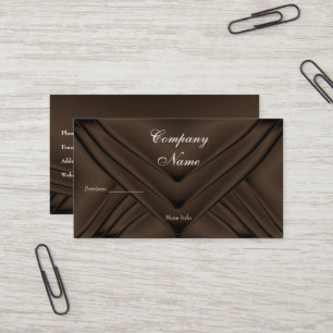 Carte De Visite Société Élégante de Sac en Soie de Chocolat