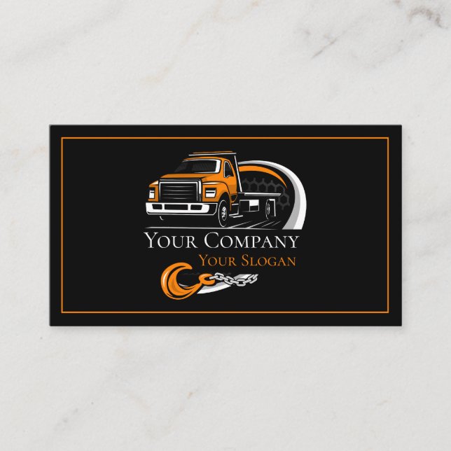 Carte De Visite Société professionnelle de remorquage, service de  (Devant)