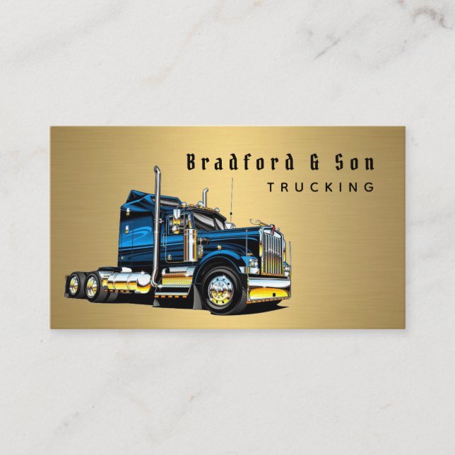 Carte De Visite Société professionnelle de transport d'or de camio (Devant)
