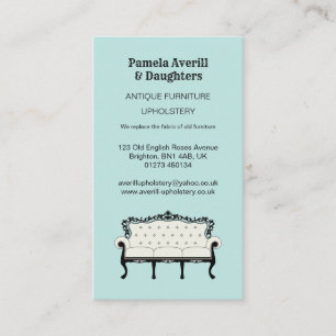 Carte De Visite Sofa antique, tapisserie d'ameublement vintage