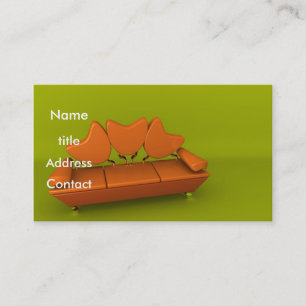 Carte De Visite Sofa orange