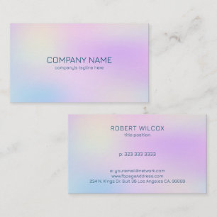 Carte De Visite Soft colors holographic background 2