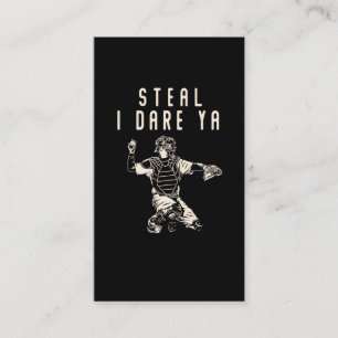 Carte De Visite Softball Catcher Enfants Funny Baseball Player Hum