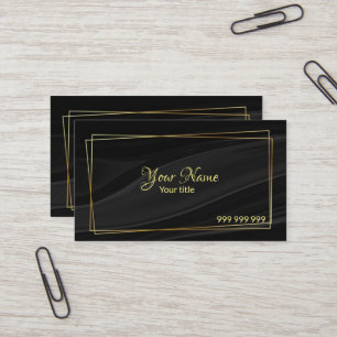 Carte De Visite Soie noire élégante