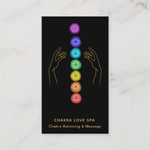 Carte De Visite *~* Soigner Les Symboles Chakra Et Les Mains De Gu