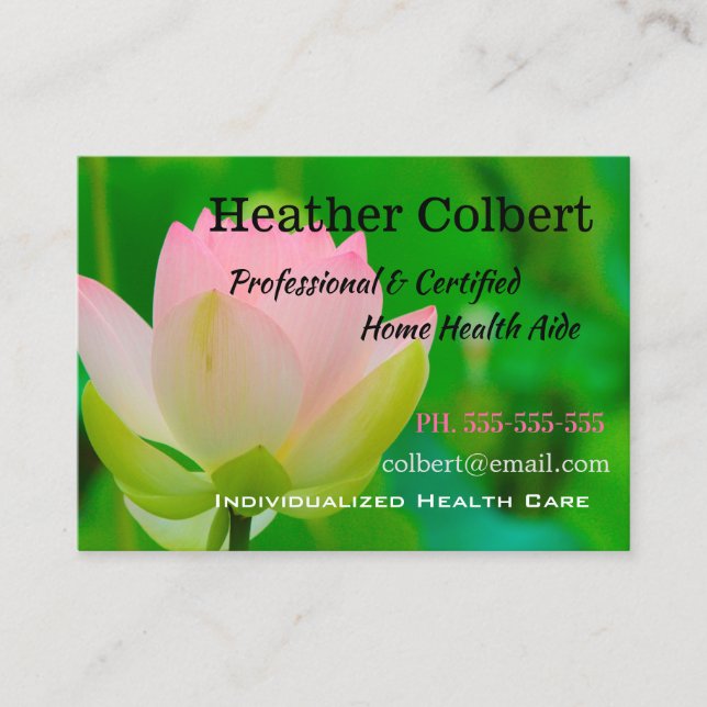 Carte De Visite Soigneuse Joie florale fraîche (Devant)