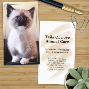 Carte De Visite Soin animal professionnel avec photo remplaçable