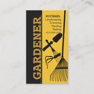 Carte De Visite Soin de jardinage de aménagement de pelouse de