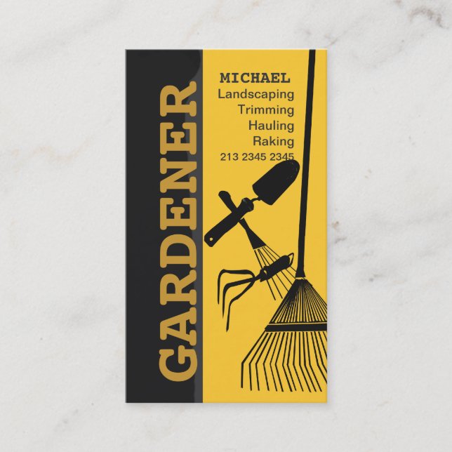 Carte De Visite Soin de jardinage de aménagement de pelouse de (Devant)