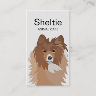 Carte De Visite Soin des Animaux Sheltie Chien