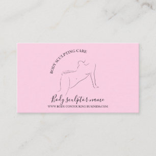 Carte De Visite Soin du corps massage rose femme bronzée
