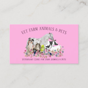 Carte De Visite Soin mixte pour animaux de compagnie