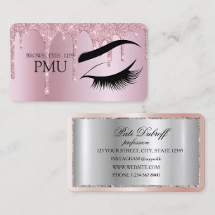 Carte De Visite Soins après-sourcils Bleu PMU Microblading Henné S