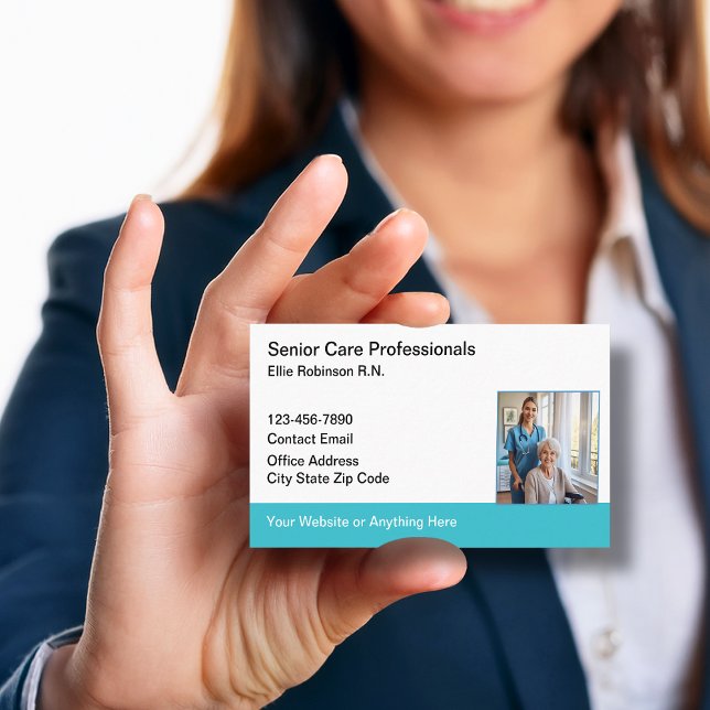 Carte De Visite Soins aux aînés Soins Médicales Soins infirmiers à (Créateur téléchargé)