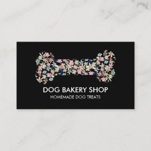 Carte De Visite Soins de chien maison d'os noir