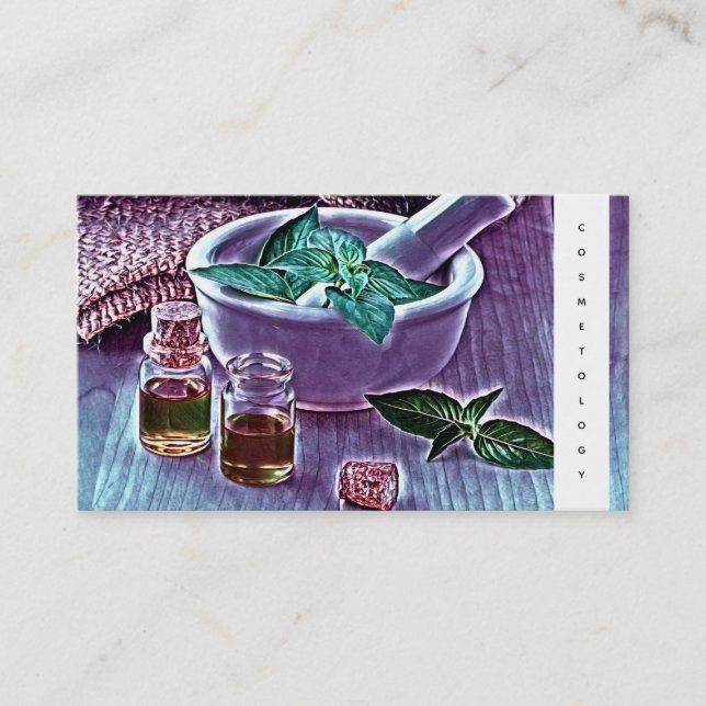 Carte De Visite Soins de la peau naturels de fines herbes de (Devant)