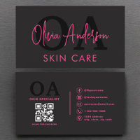 Soins de la peau QR Code Hot rose noir médias soci