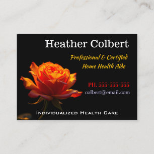 Carte De Visite Soins de professionnelle Sunset Rose