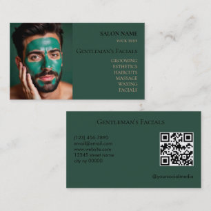 Carte De Visite Soins de visage pour hommes Salon de beauté
