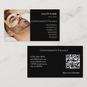Carte De Visite Soins de visage pour hommes Salon de beauté