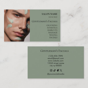 Carte De Visite Soins de visage pour hommes Salon de beauté