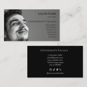Carte De Visite Soins de visage pour hommes Salon de beauté