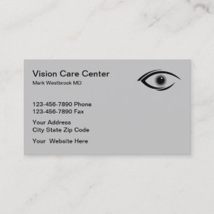 Carte De Visite Soins de vision pour les yeux des médecins