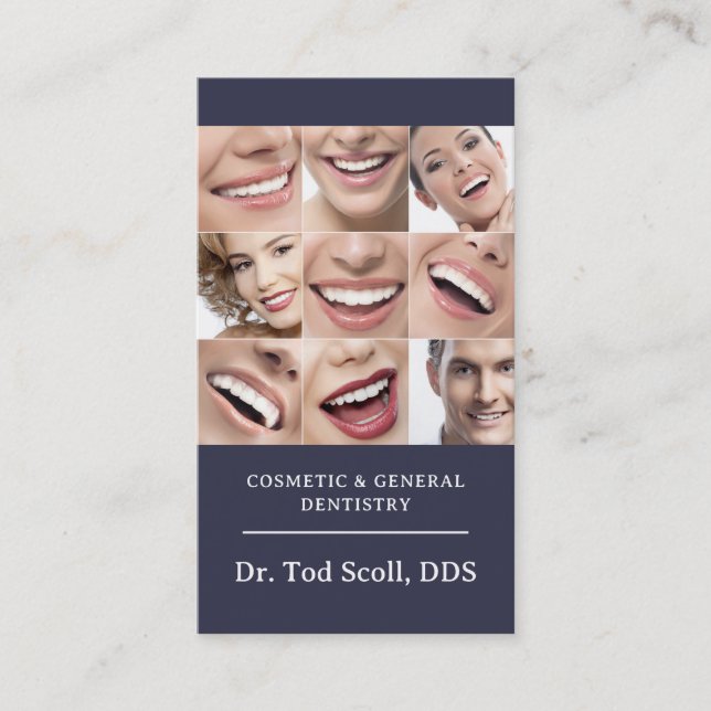 Carte De Visite Soins dentaires dentisterie Santé buccodentaire (Devant)