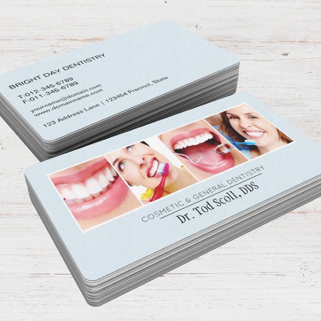 Carte De Visite Soins dentaires dentisterie Santé buccodentaire (Créateur téléchargé)