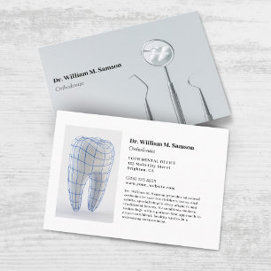 Carte De Visite Soins dentaires Orthodontiste moderne dent Dentist