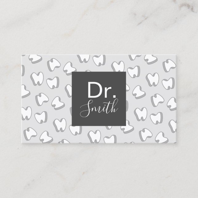 Carte De Visite Soins dentaires pour les Motifs dentaires 3D Cute (Devant)