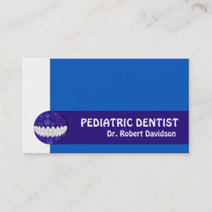 Carte De Visite Soins dentaires Soins pédiatriques Dentistes Bleu 