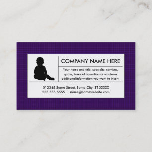 Carte De Visite soins des enfants simples