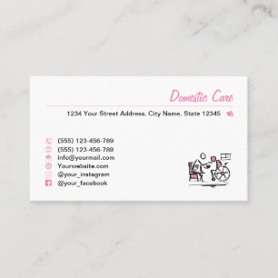 Carte De Visite Soins domestiques. Soins à domicile. services de s