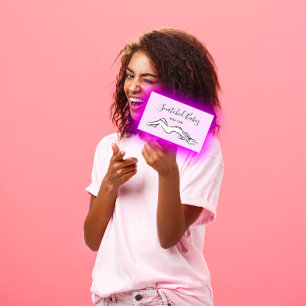 Carte De Visite Soins du corps Sculpture QRCODE noir blanc Lilac