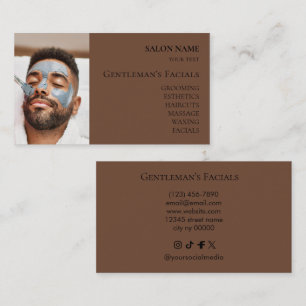 Carte De Visite Soins du visage pour hommes Salon de beauté