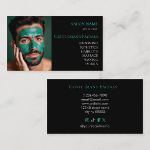 Carte De Visite Soins du visage pour hommes Salon de beauté