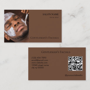 Carte De Visite Soins du visage pour hommes Salon de beauté