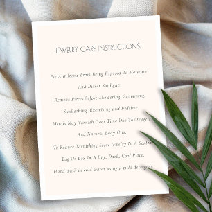 Carte De Visite Soins minimaux élégants simples blanchis bijoux 