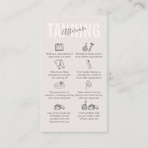 Carte De Visite Soins postérieurs en bronzage beige crème