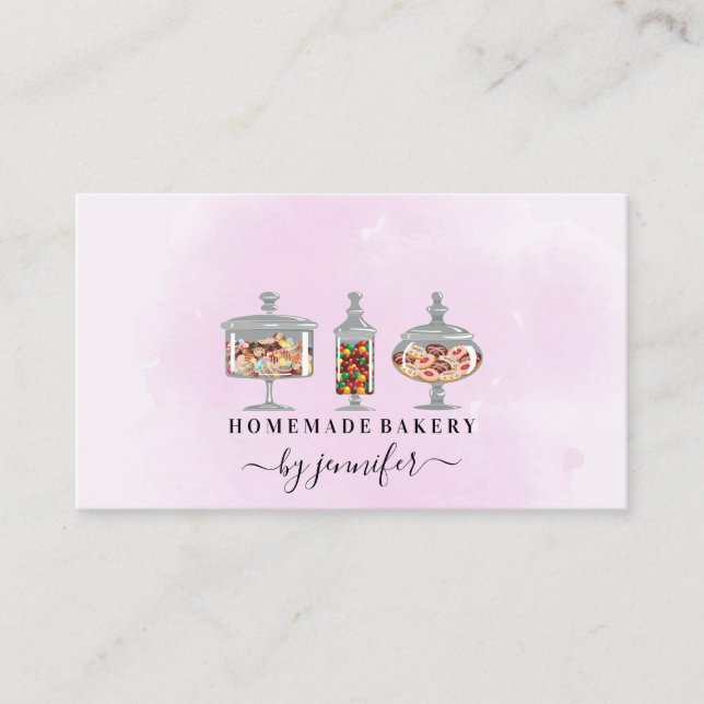 Carte De Visite Soins sucrés Boulangerie de bonbons Jar (Devant)
