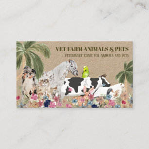 Carte De Visite Soins vétérinaires pour faune bovine ovine lapin c