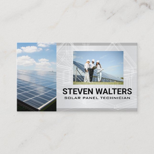 Carte De Visite Solar Panel | Energy Technicians (Devant)