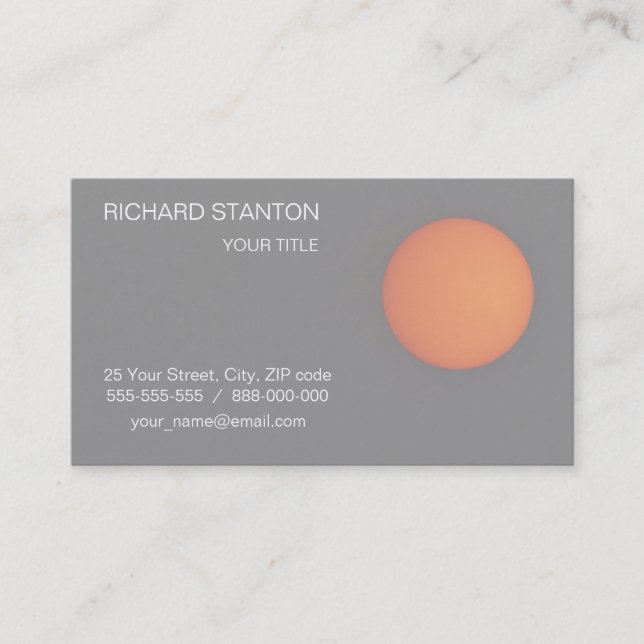 Carte De Visite Soleil (Devant)