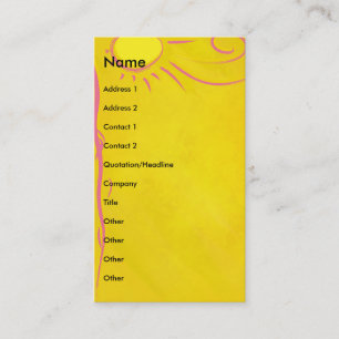 Carte De Visite soleil de bande dessinée gribouillant